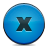  blue button close icon 