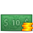  10 coins money icon 