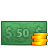  50 coins money icon 