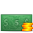  5 coins money icon 