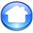  blue button home house icon 