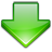  arrow down download green update icon 