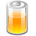  battery orange icon 