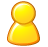  man user yellow icon 