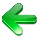  arrow green left icon 