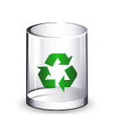  empty recycle bin trashcan icon 
