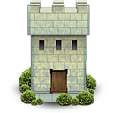  замок крепость башни значок 