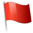  flag red icon 