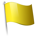  флаг желтый значок 