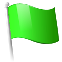  флага зеленый значок 