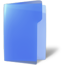  blue close folder open icon 