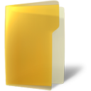  папки открытой желтый значок 