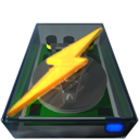 disk lightning power icon 
