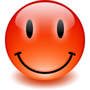  happy red smiley icon 