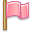  флаг розовый значок 