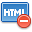  delete html icon 