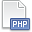  страницы PHP белый значок 