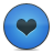  button heart blue 