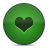  button heart green 