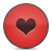  button heart red 