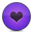  button heart violet 