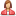  female red user icon 