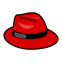  Fedora шляпа красный значок 