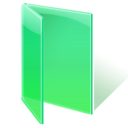  папку зеленый открытый значок 