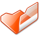  folder orange open 