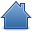  blue home house index icon 