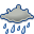  scattered showers weather icon 
