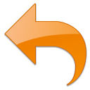  arrow left orange undo icon 