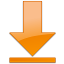  arrow download orange icon 
