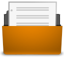  document open orange icon 