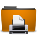  folder orange print icon 