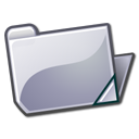  folder grey open icon 