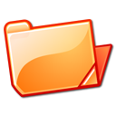  folder open orange icon 