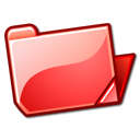  folder open red icon 