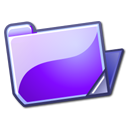  folder open violet icon 