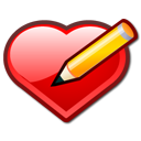  закладки отредактировать сердце любовь ручка значок 