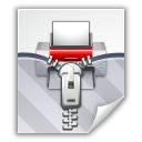  packed printer zipped icon 