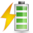  100 battery charging icon 