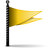  флаг желтый значок 