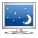  computer desktop monitor night screen screensaver icon 