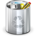  empty recycle bin trash icon 