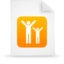  document file g16091 orange paper icon 