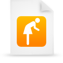  document file g16123 orange paper icon 