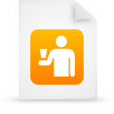  document file g16249 orange paper icon 