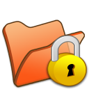 folder orange locked 