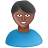  user male black blue black features 